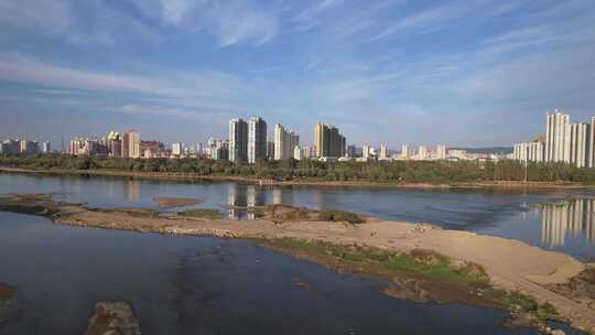 吉林市城市建筑风光航拍