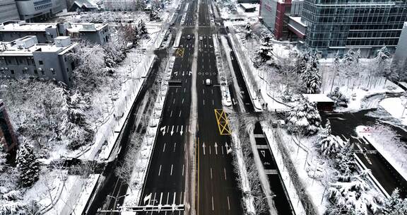 济南高新区雪景