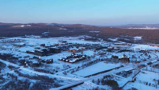 内蒙古敖鲁古雅鄂温克族乡雪景