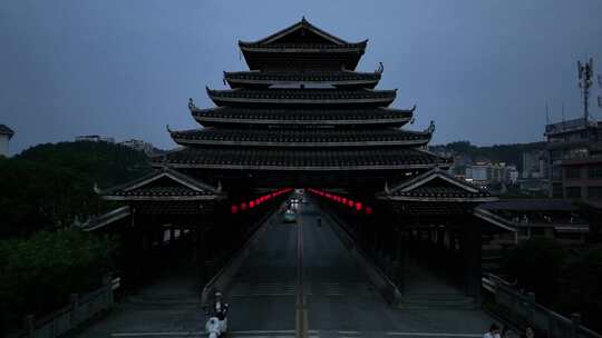 三江风雨桥航拍