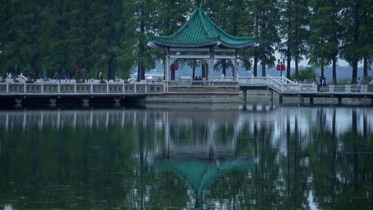 武汉东湖风景区碧潭观鱼