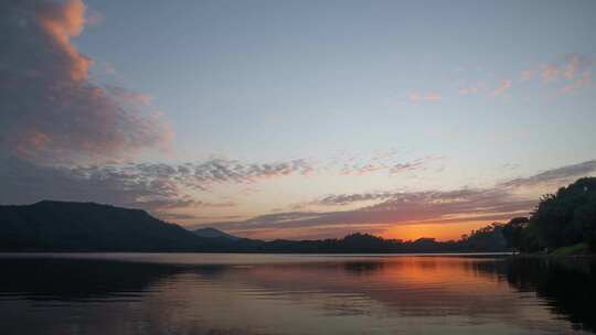 东莞同沙生态公园夜景湖光山色风光延时