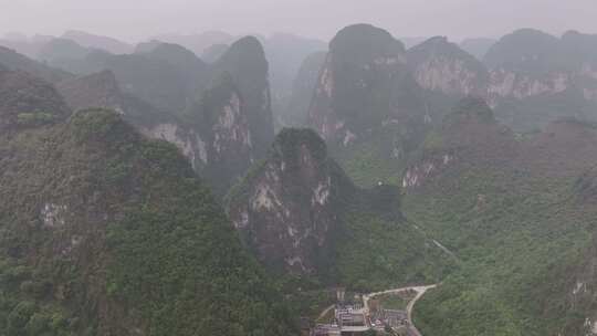 广西河池小三峡景区航拍