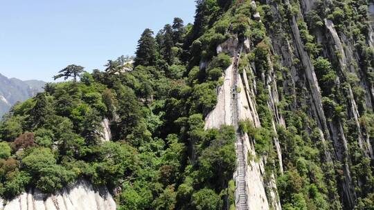 华山苍龙岭视频素材模板下载