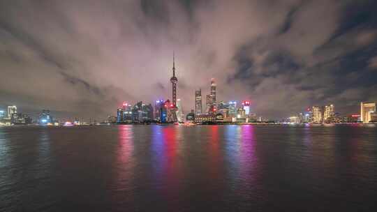 上海外滩夜景8k延时