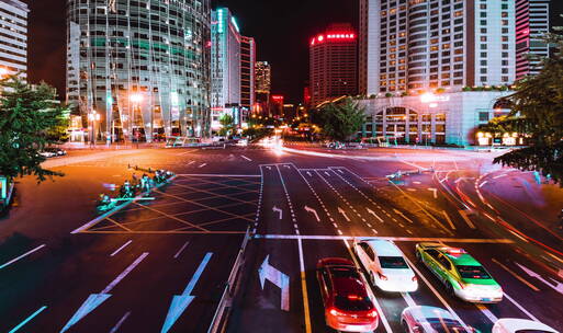 夜景车流延时