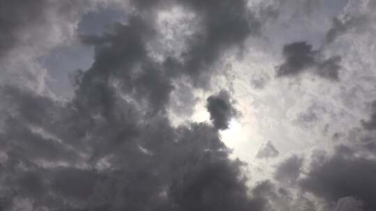 天空中多变天气移动的云部件