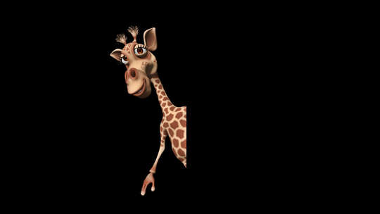 长颈鹿3D角色-卡通广告牌2