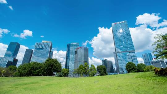 广西绿城南宁现代化园林城市环境高楼延时