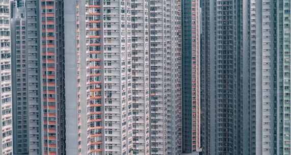 香港高耸的城市居民楼