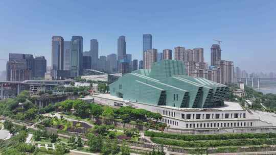 重庆江北嘴中央商务区江北城航拍