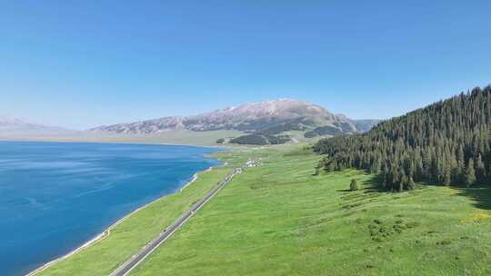 赛里木湖 新疆 伊犁夏天 草原湖泊