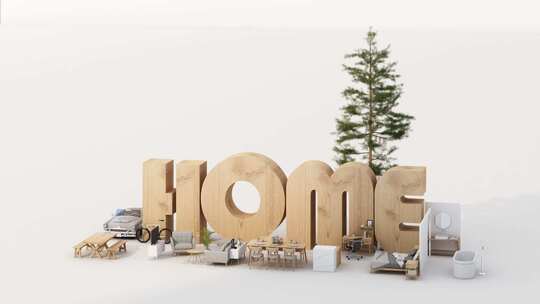 家庭主题的home3d渲染