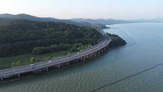 4K航拍无锡太湖马山十八湾风景