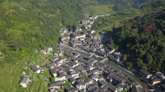 福建土楼塔下村村庄客家土楼群