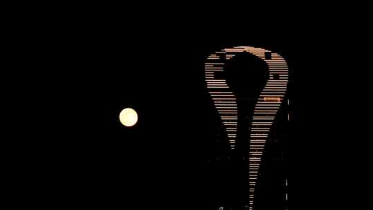 苏州国金中心满月夜景无人机航拍4k宣传片