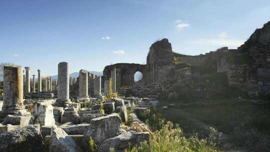 古城遗址蓝天晴天