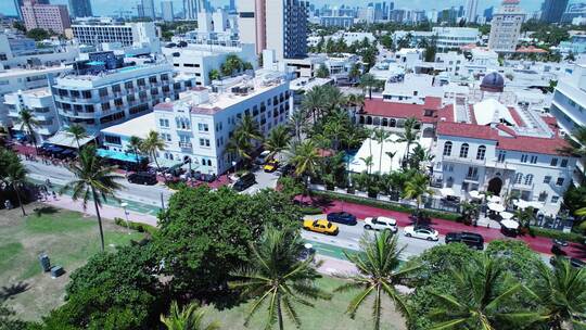 美国佛罗里达州迈阿密海滩的海岸城市。热带风景。