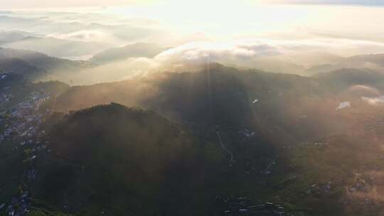 成都龙泉山日出云海航拍