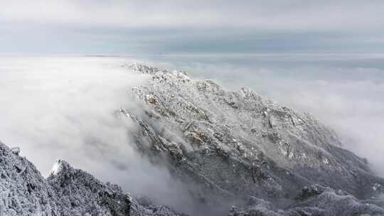 山川云海自然风景航拍延时