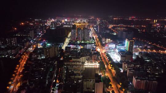 百色市夜景航拍