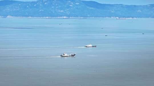 大海航拍 福建霞浦 嵛山岛天湖 岛屿森林视频素材模板下载