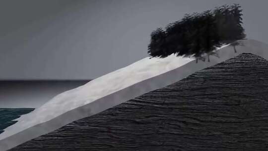 三维地质滑坡泥石流动画视频素材模板下载