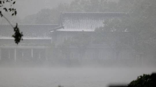 杭州西湖雪景苏堤