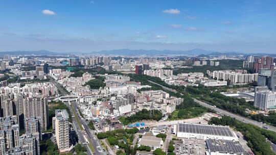 深圳龙华区城市风光航拍