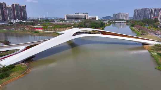 4K航拍广州南沙聚星桥5视频素材模板下载