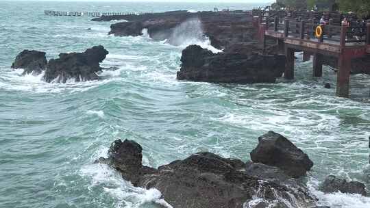 广西北海涠洲岛大海南岸鳄鱼山旅游旅行