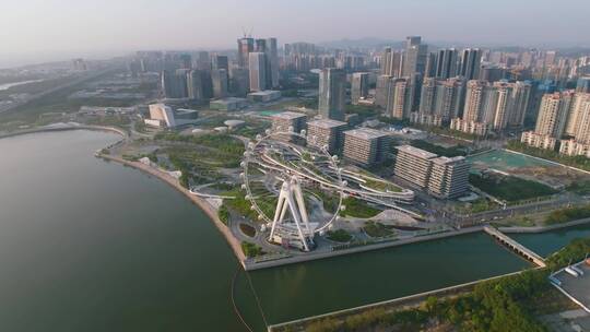 宝安中心高空大全景广角航拍