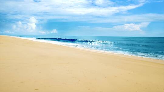 蓝色大海风景航拍海南旅游沙滩度假