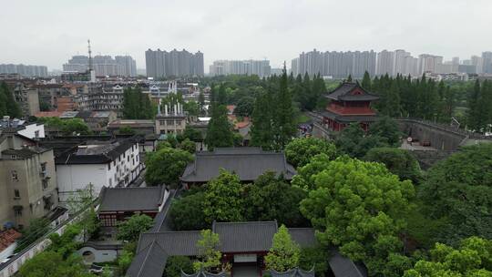 城市航拍湖北荆州张居正故居