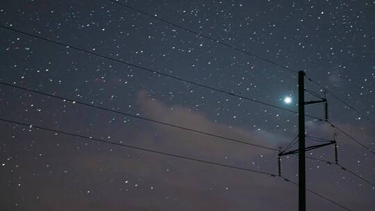 夜晚星河银河星空延时摄影