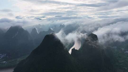 壮美山河河山风景山川云海自然山水风光航拍