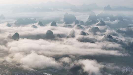 中国山水风光自然山脉意境航拍