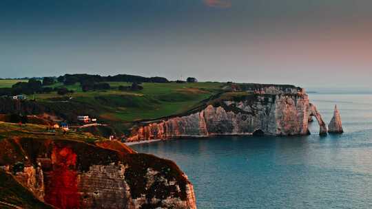 Etretat，诺曼底，海岸，海