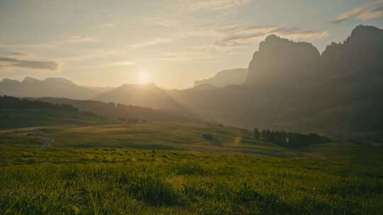 Alpe Di Siusi，白云石，山，