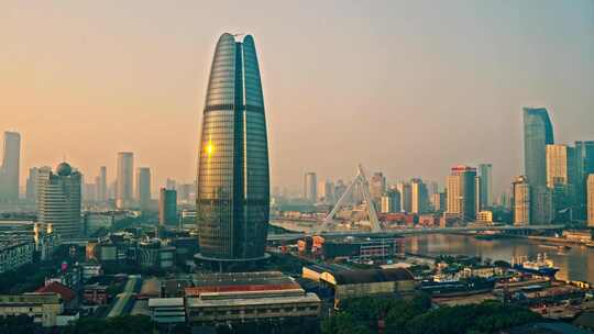 宁波财富广场 日出延时