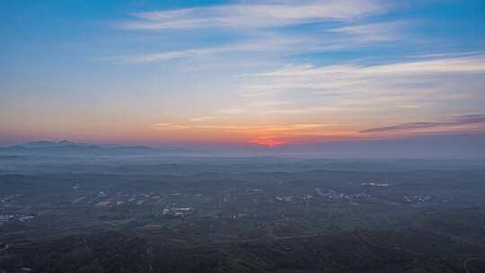 8K壮丽山峰朝霞日出延时