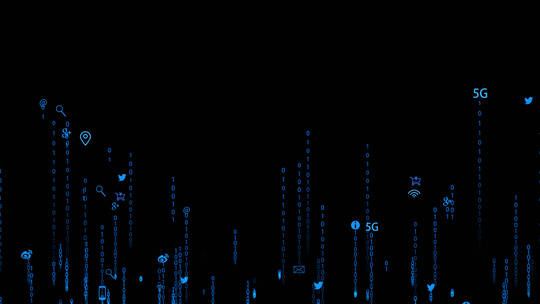 科技粒子元素-网络信号5G数字流视频素材模板下载