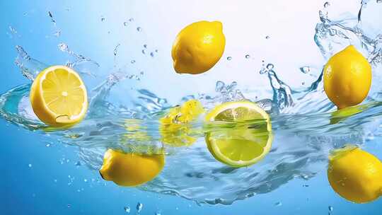 柠檬入水-广告视觉素材