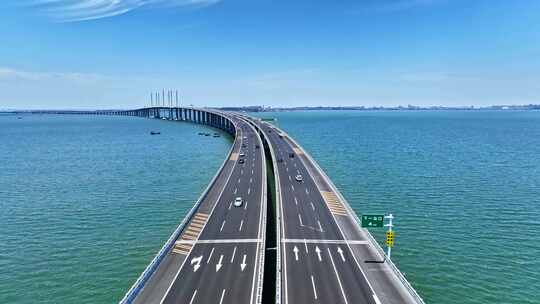 青岛胶州湾跨海大桥航拍视频素材模板下载