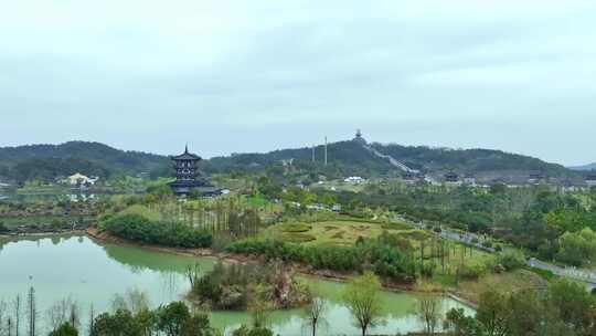 宜春城市地标航拍素材