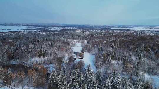 寒雪黎明景观