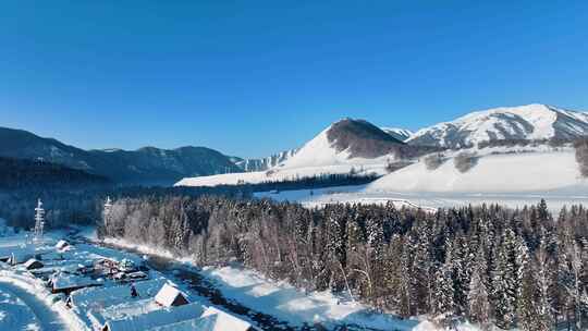 新疆冬季旅游 禾木冬天 