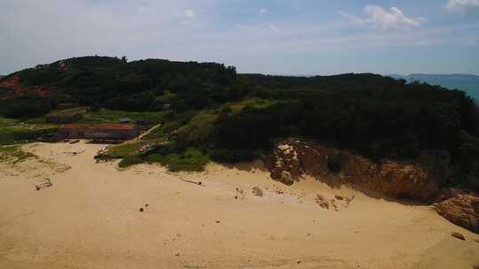 航拍平潭岛全景大嵩岛海岛海浪碧海蓝天沙滩