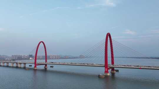 航拍甩尾之江大桥