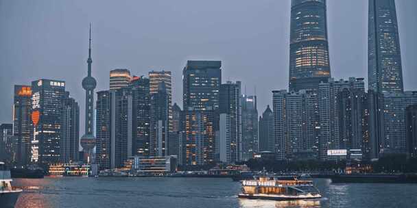 夜上海城市繁华与人间烟火夜晚街道